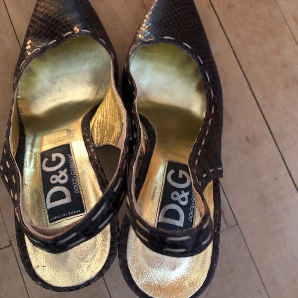 D&G Dolce & Gabbana Brown Heels Size: 39 US: 9 - Picture 13 of 16